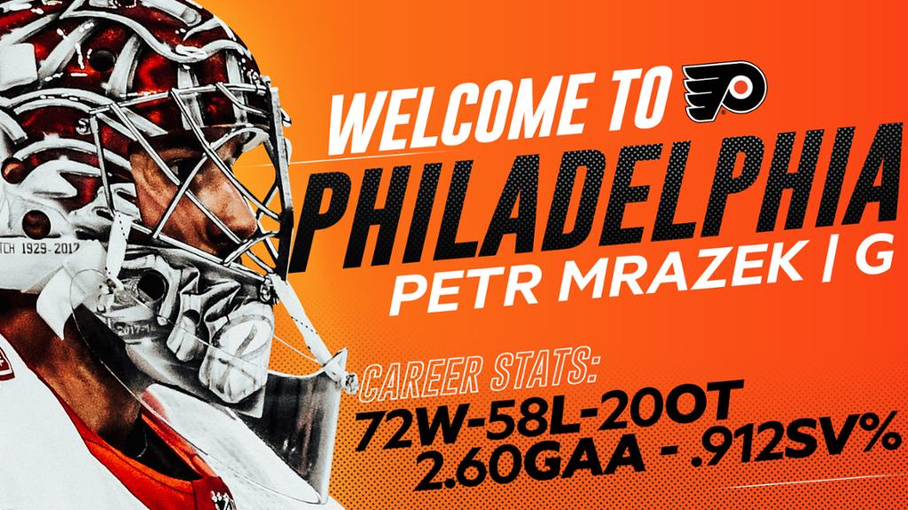 Flyers Acquire G Petr Mrazek From Detroit