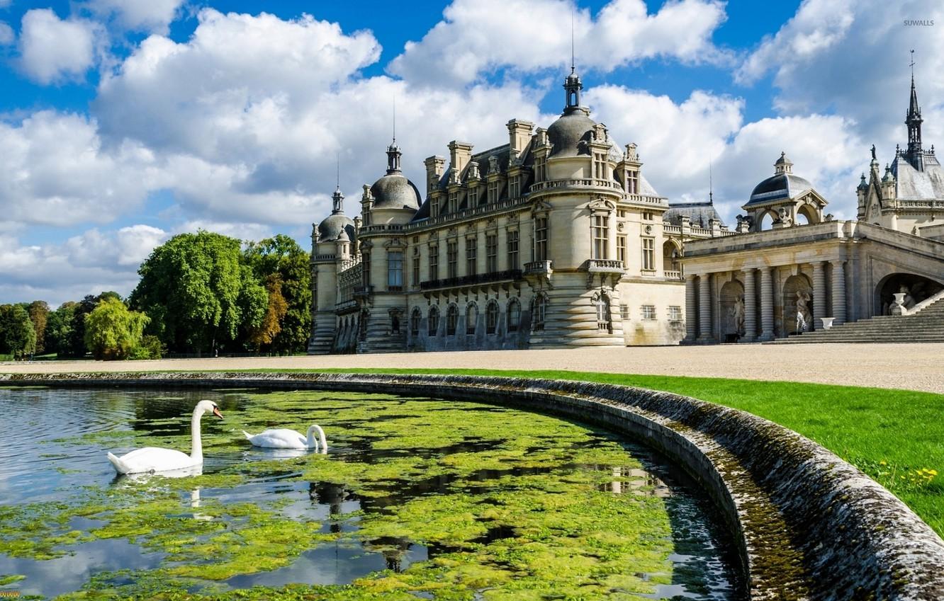Wallpaper Summer Pond Castle France Swans Palace French
