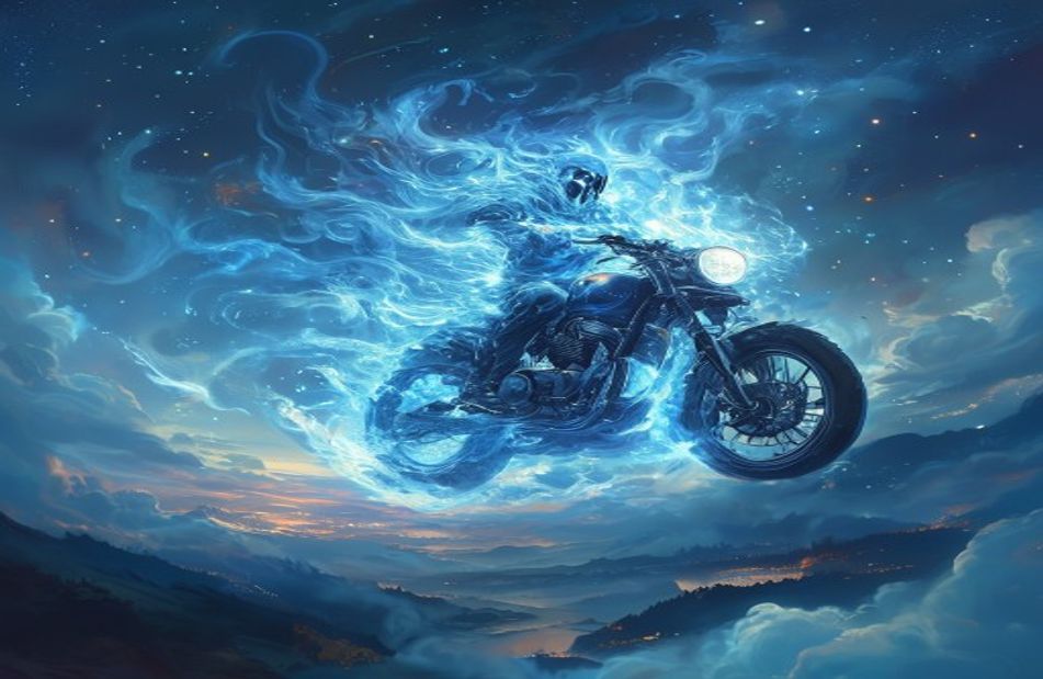 Blue Ghost Rider Wallpaper