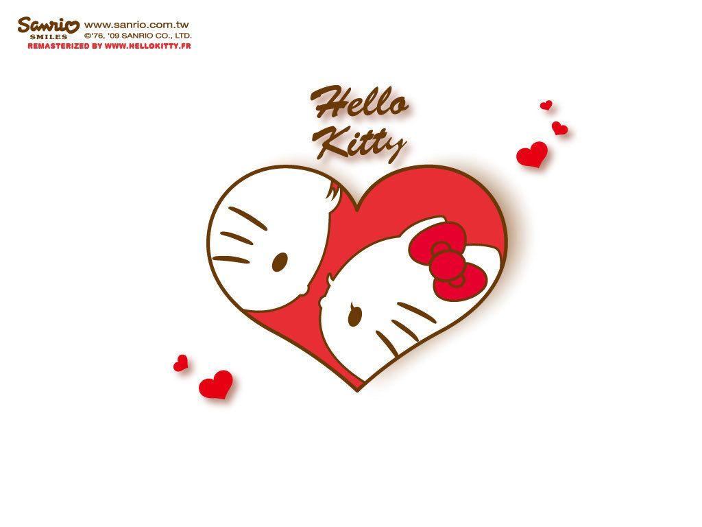 Wallpaper Hello Kitty Love