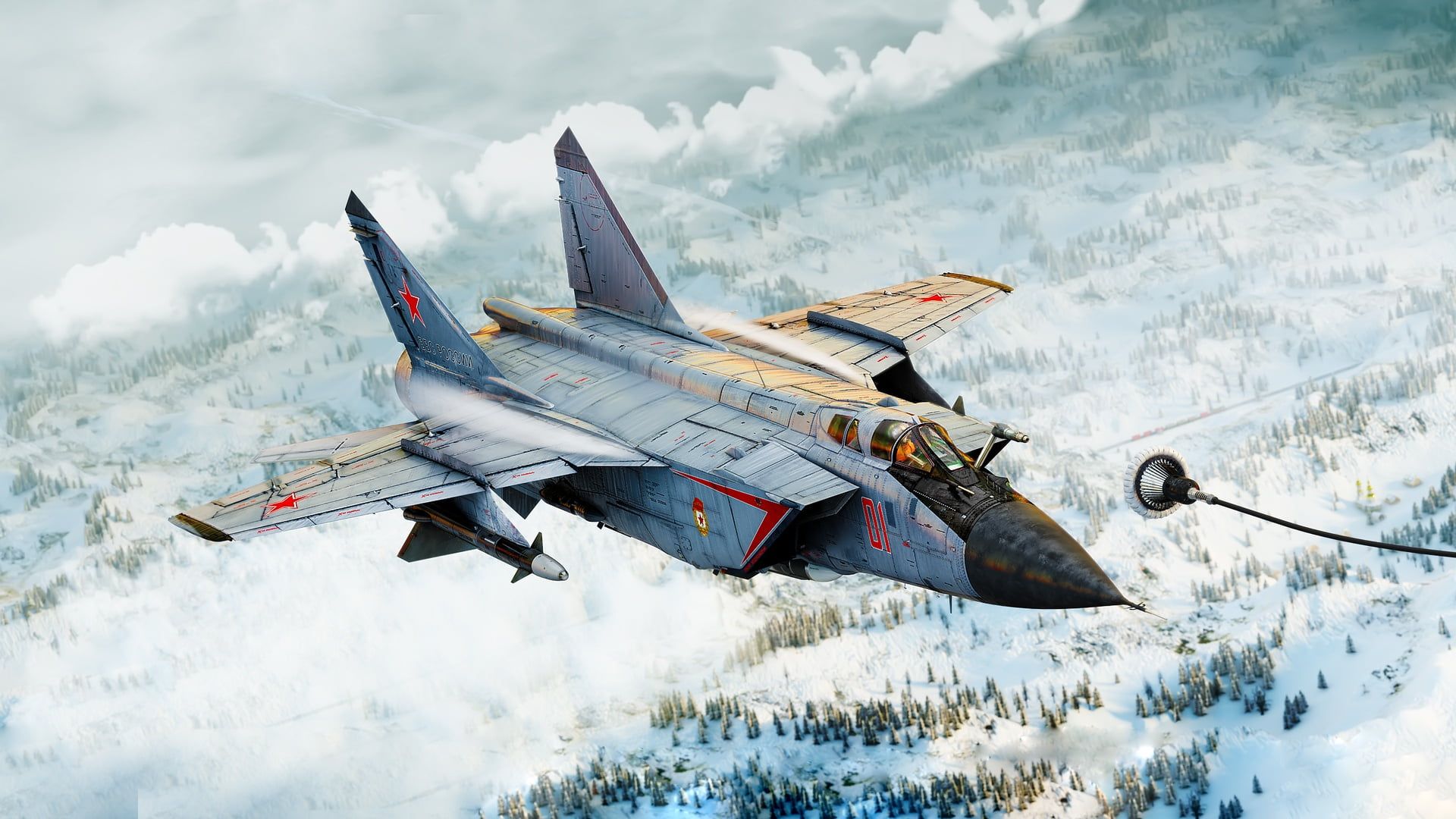 Artwork Military Aircraft Vehicle Mig 31b