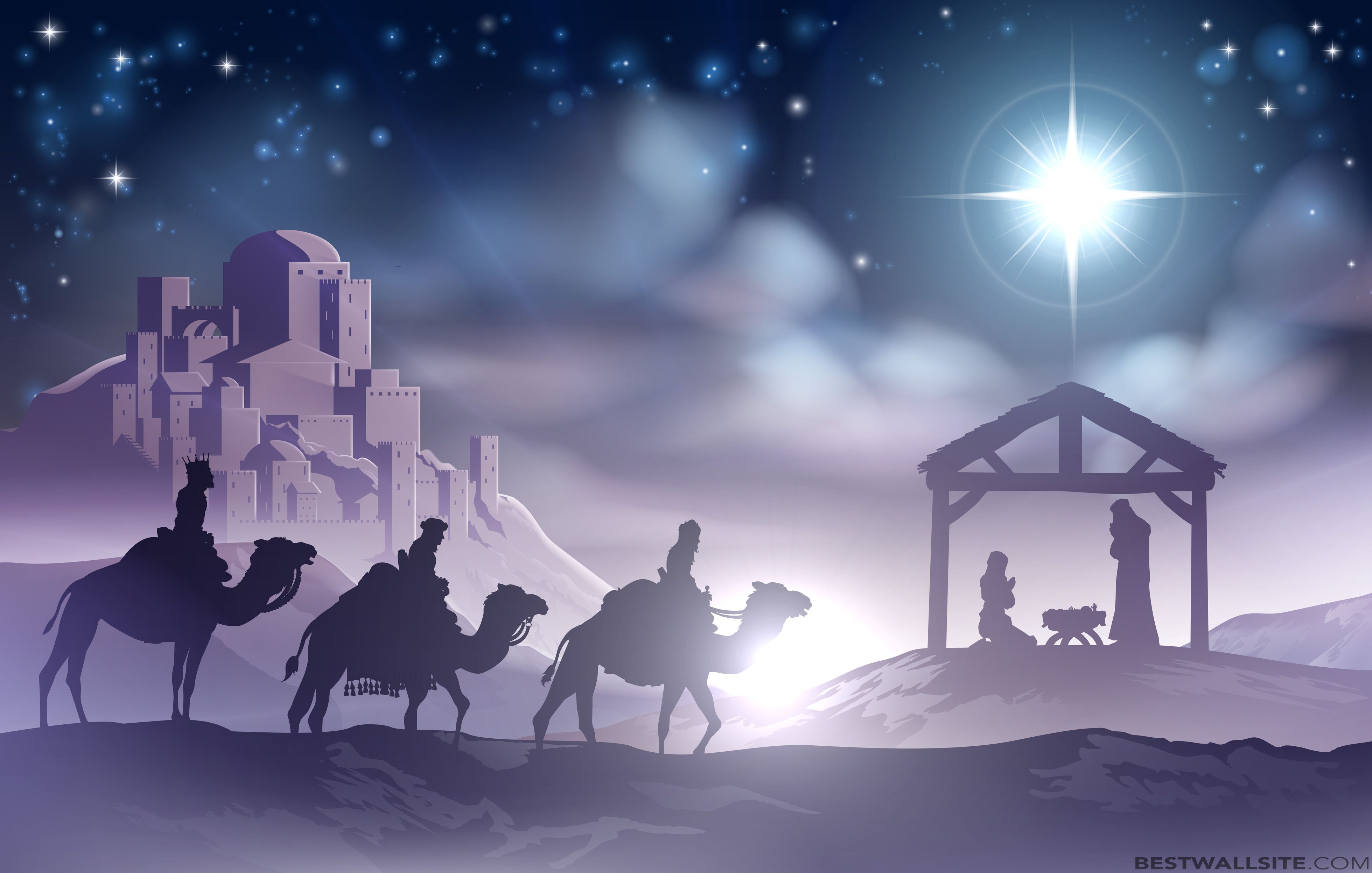 Christmas Eve Nativity Scene Bestwallsite