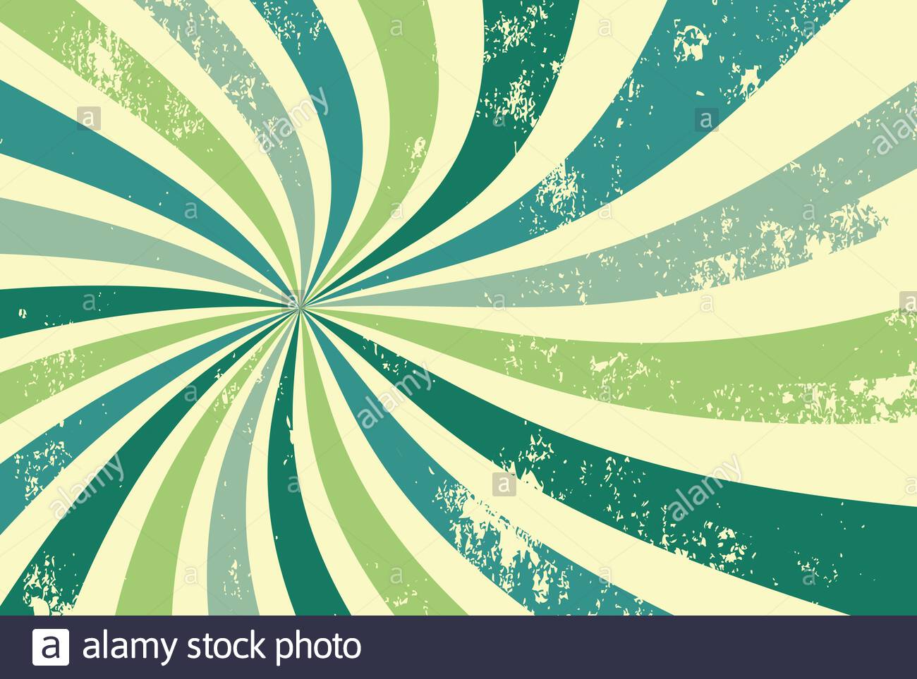 Retro Groovy Sunburst Background Pattern In 60s Hippy Style Grunge