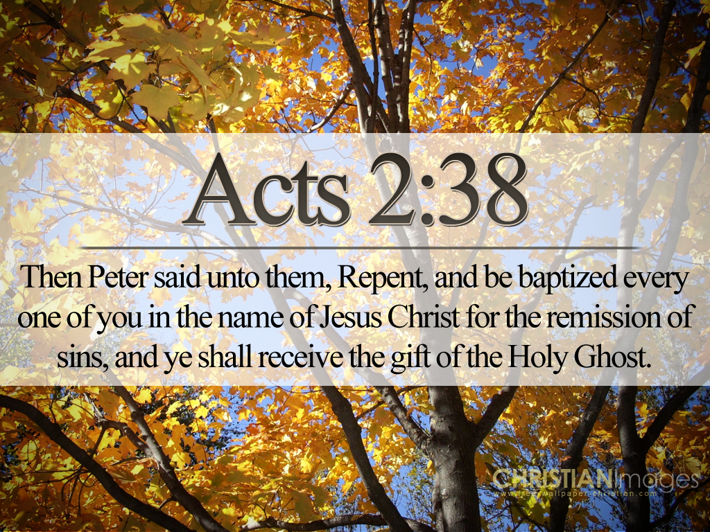 Acts Repent And Be Baptised Wallpaper Christian