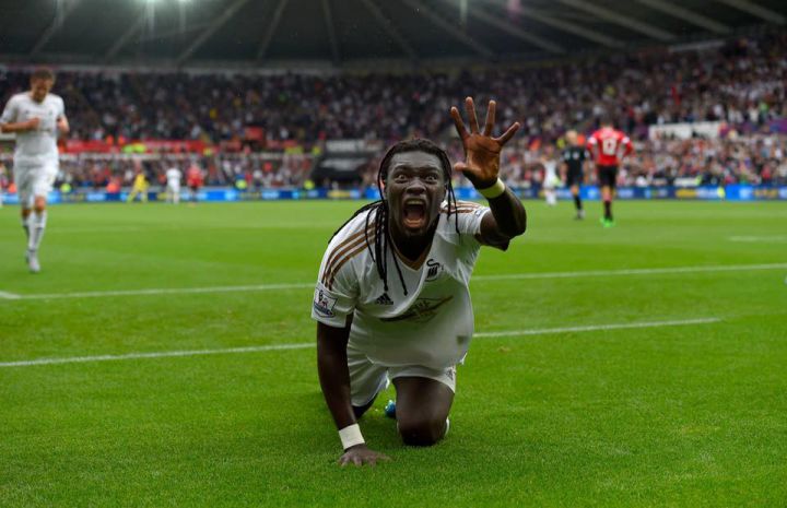 Vid O Buts Swansea Manchester United Ayew Gomis
