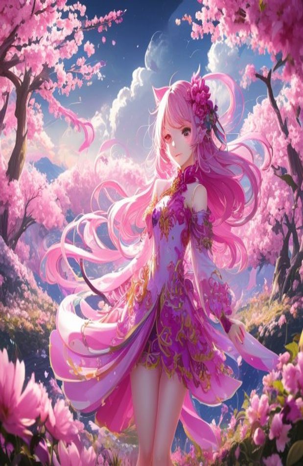 Pink Anime Wallpaper
