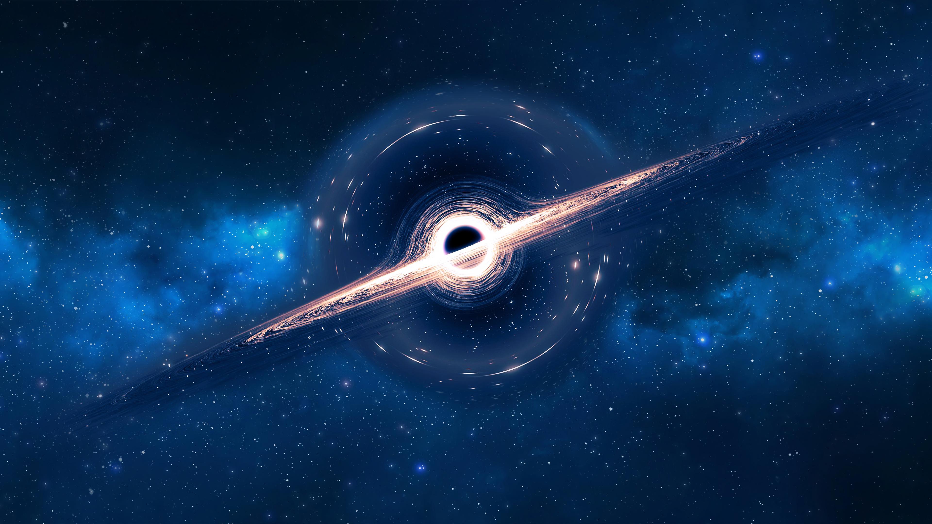 Space Stars Black Hole 4k Wallpaper