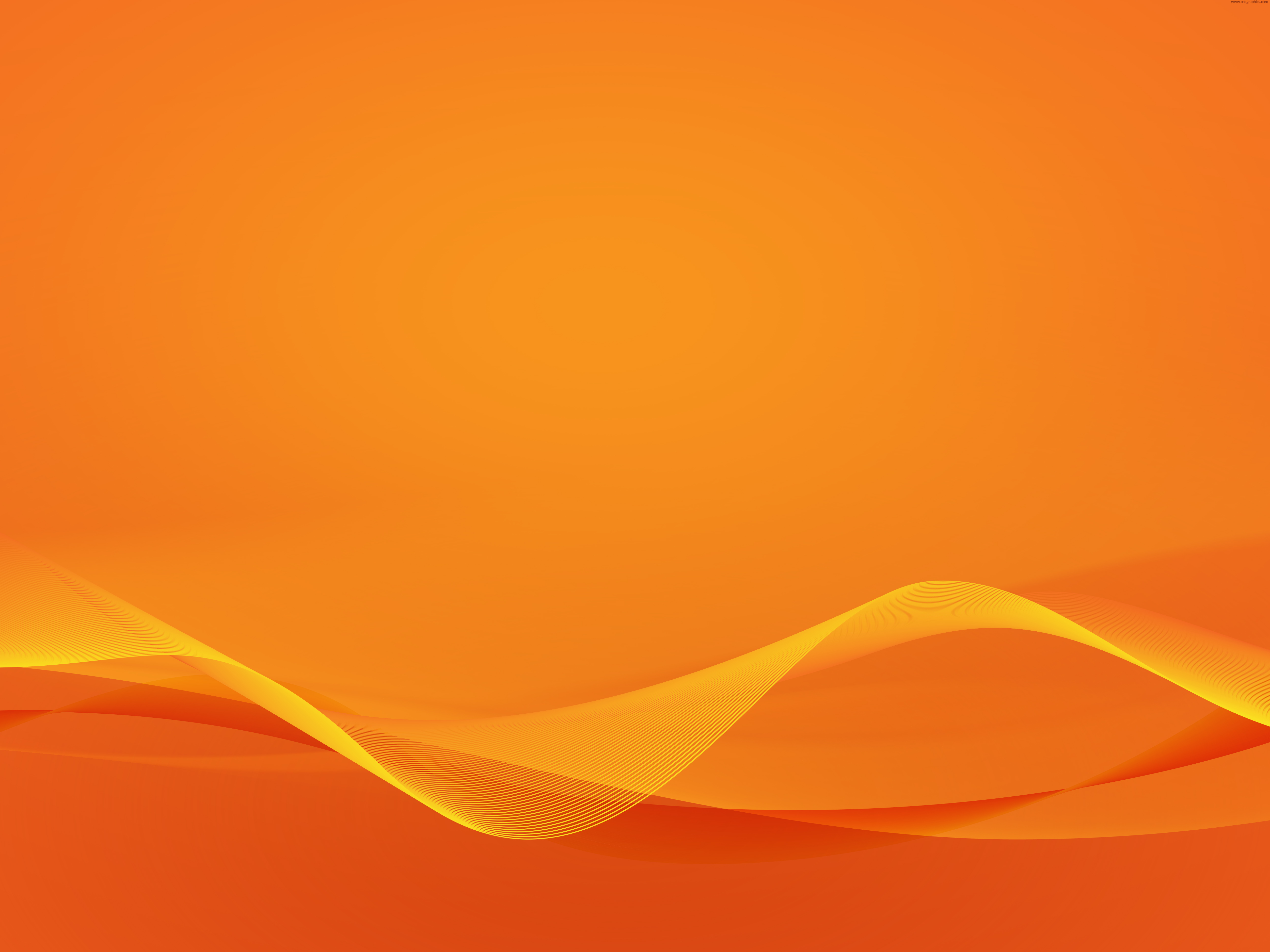 Wavy orange design PSDGraphics