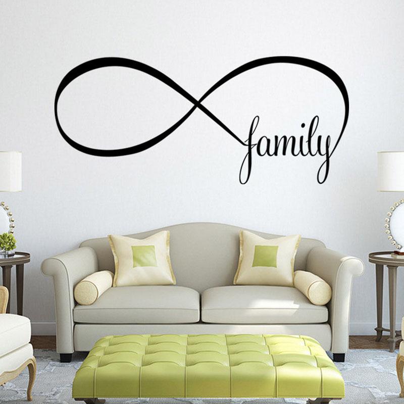 New Arrivals Infinity Family Quotes Wall Sticker But Mural Home