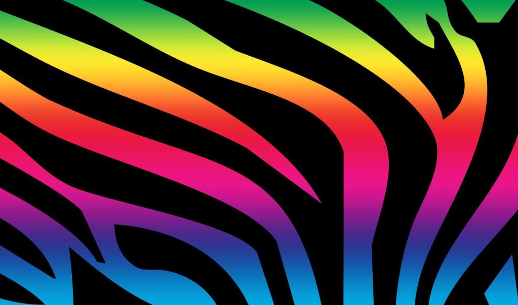 Zebra Rainbow Wallpaper Desktop Background