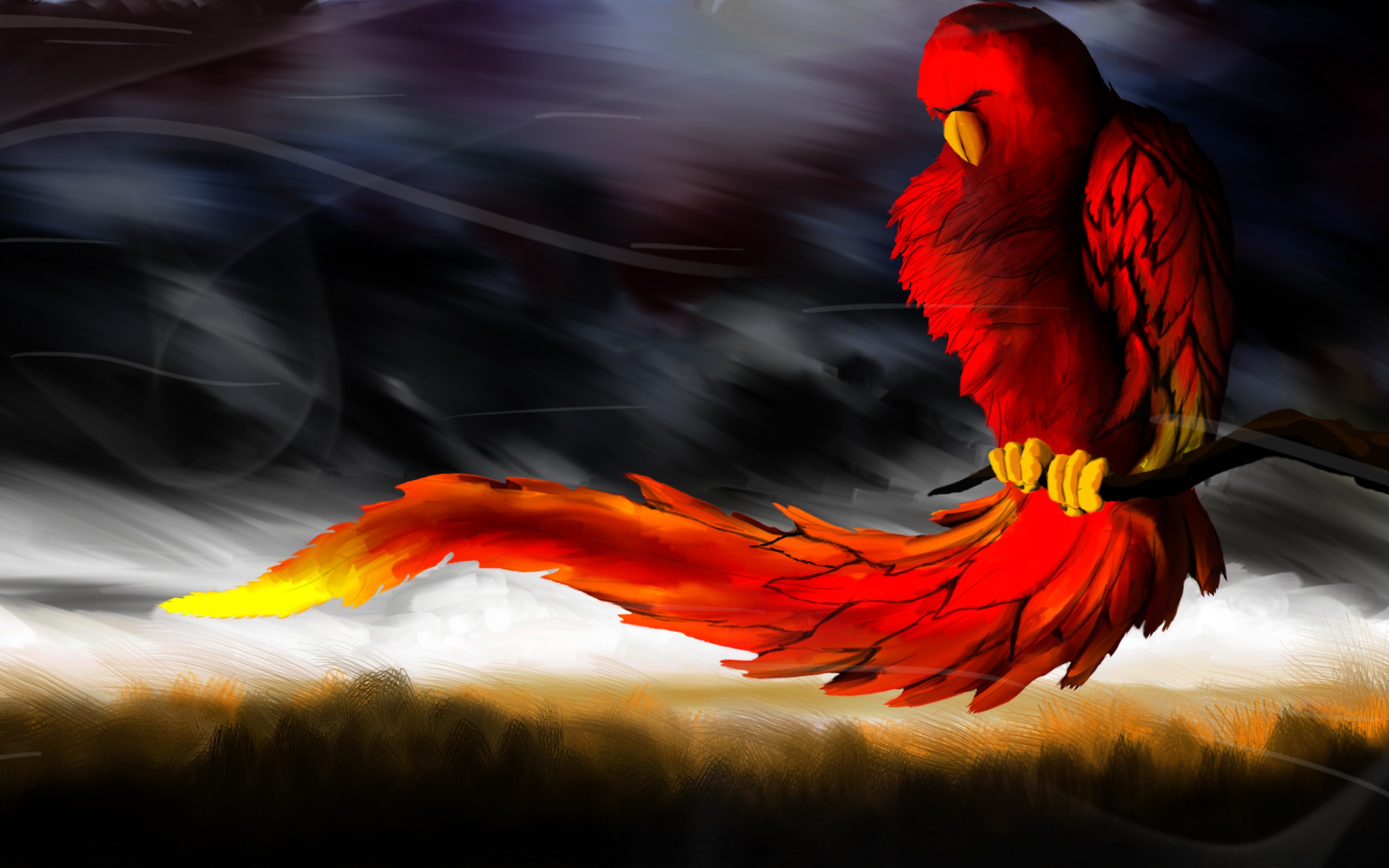 Red phoenix wallpaper 2880x1800 10931
