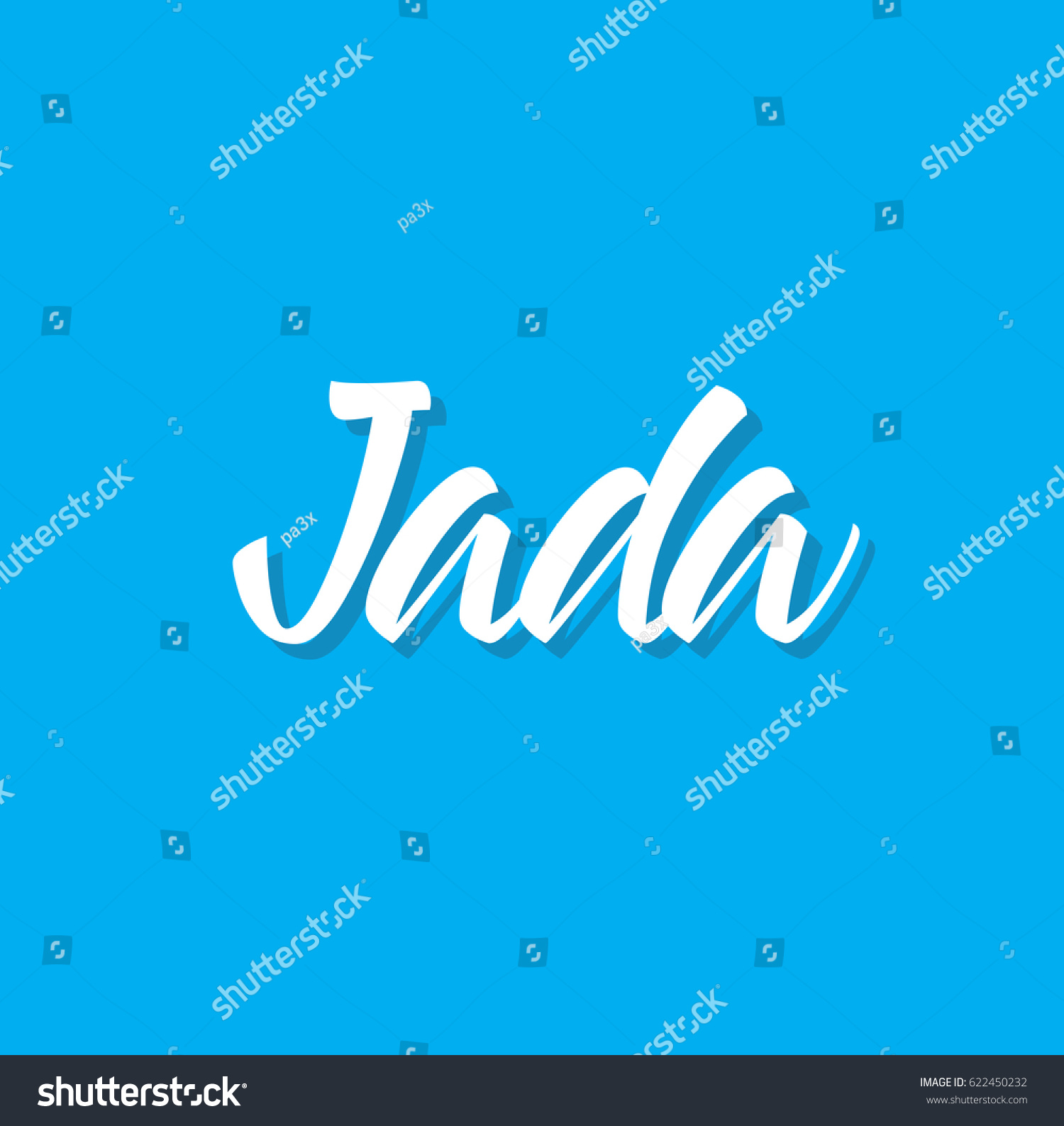 Jada Text Design Vector Calligraphy Typography Stock