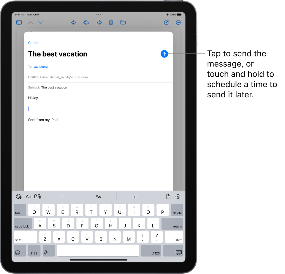 Send Email In Mail On iPad Apple Support