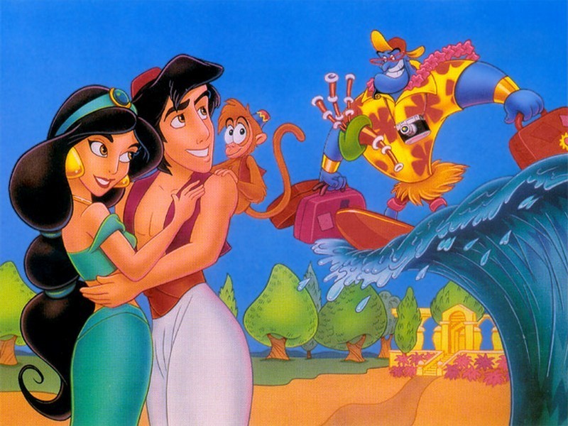 Aladdin And Jasmine Disney Couples Wallpaper