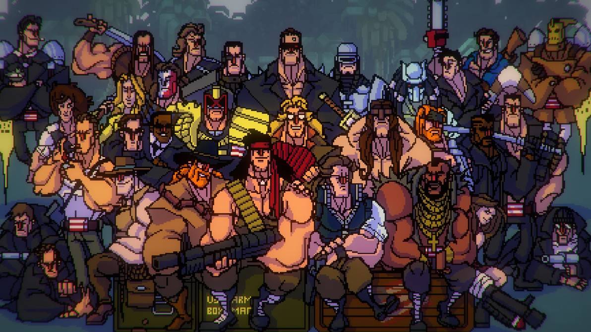 Broforce Wallpaper All The Bros By Sullyvancraft