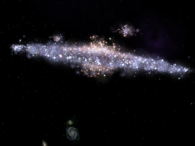 galaxy moving background