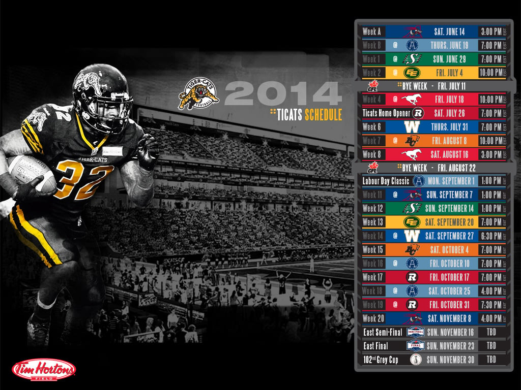 Ticats 2014 Season Schedule Wallpaper 1024x768