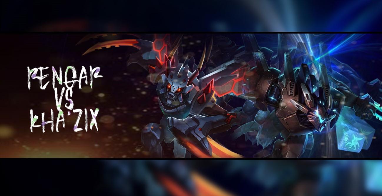 Created A Mecha Kha Zix Vs Rengar Background Hope You Like