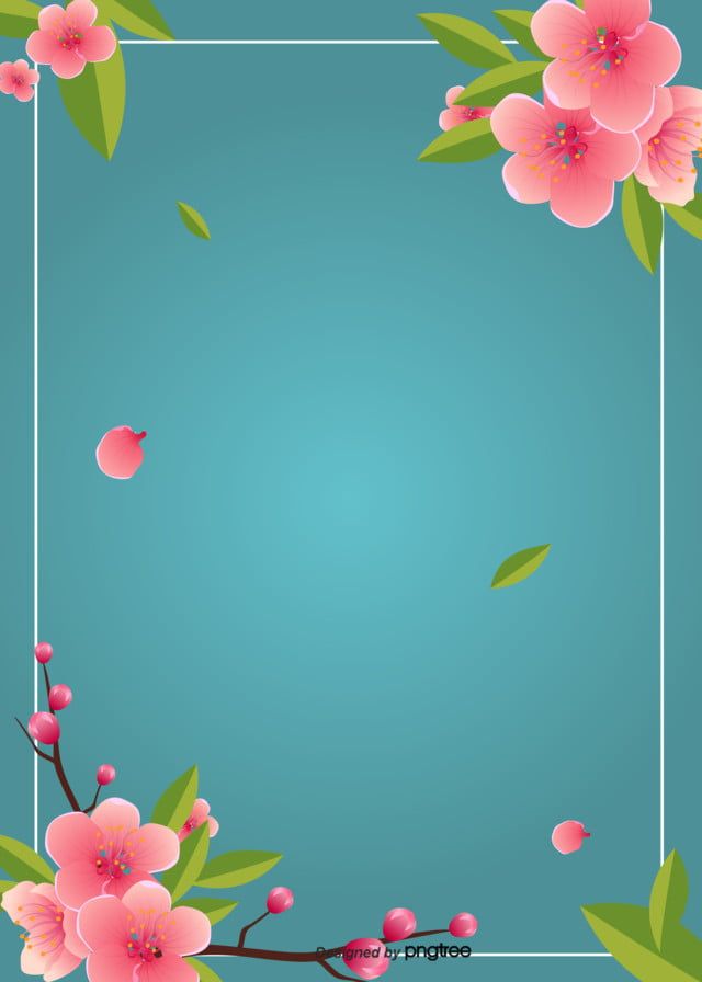 Background Design Of Pink Flower Border Framed Art