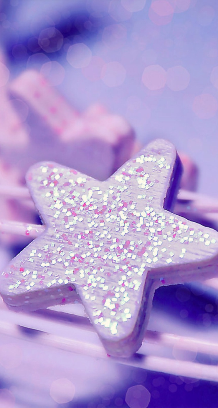 C Objects iPhone Wallpaper Purple Star Girly Htm