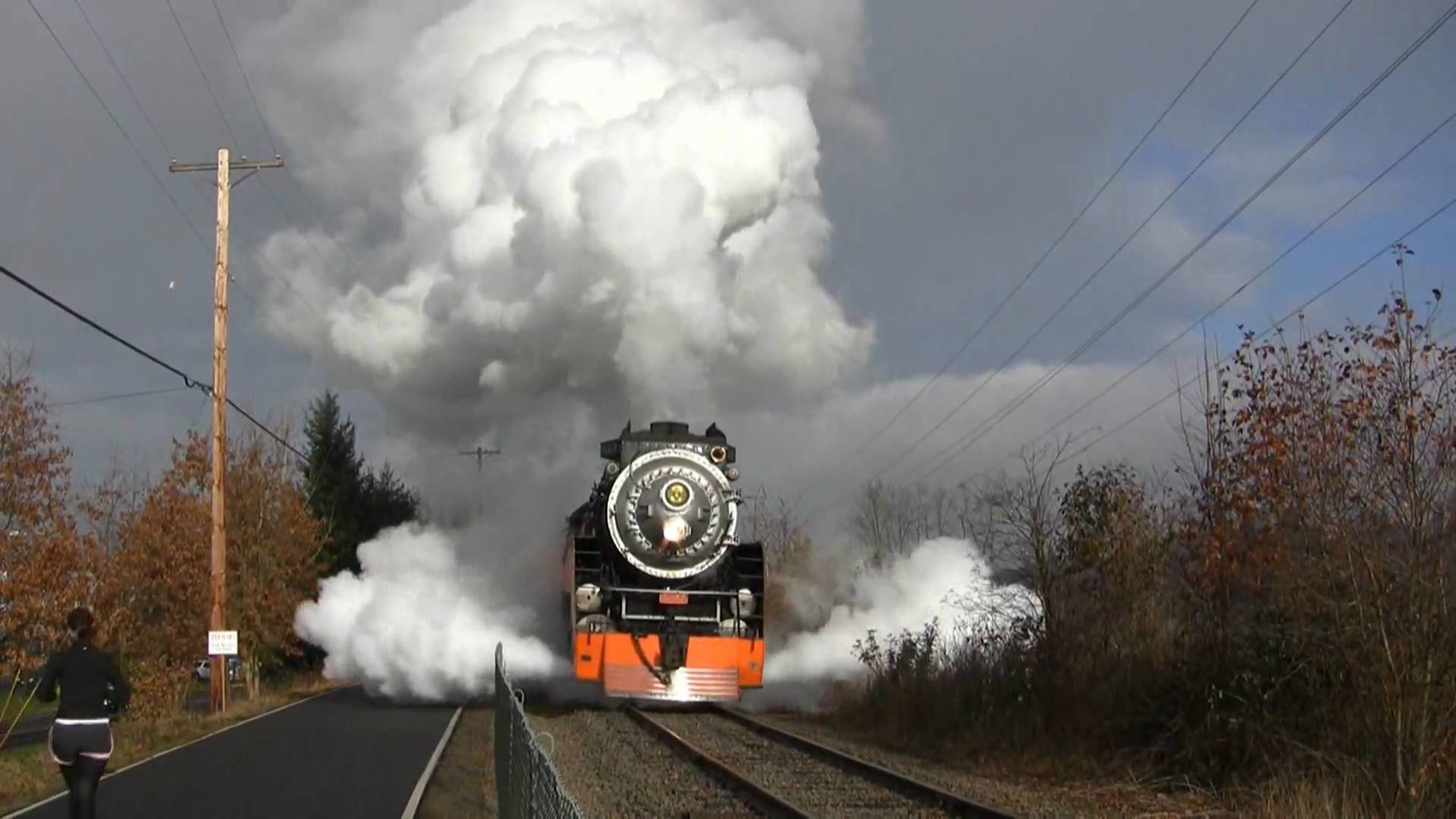 Beautiful Sp Holiday Express Train Blows Steam Fanatics