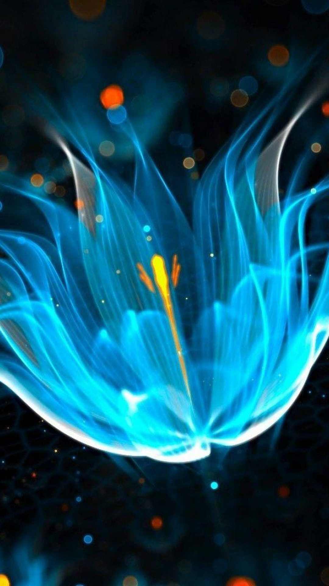 Blue Neon iPhone Wallpaper In HD