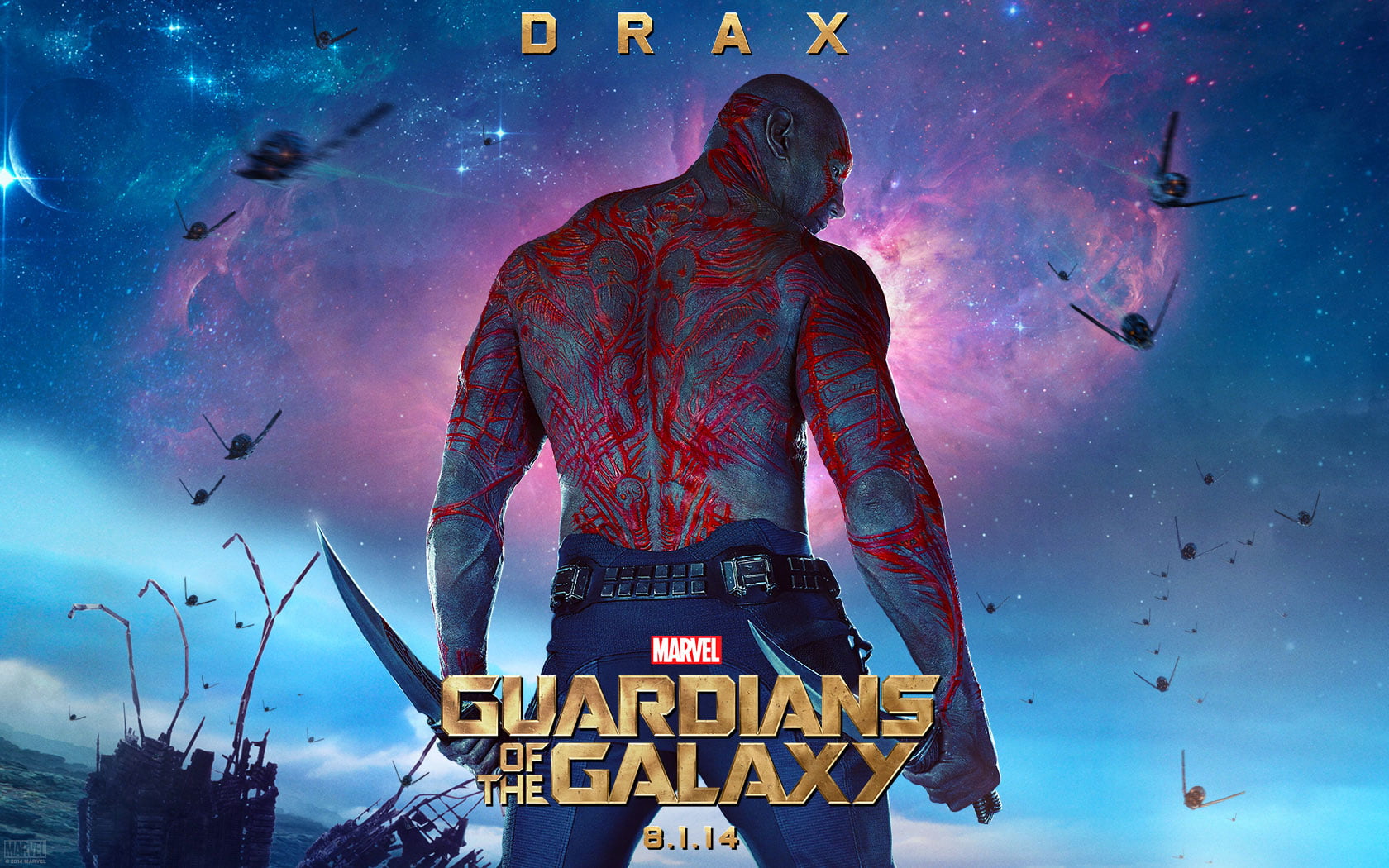 Guardians Of The Galaxy Digital Wallpaper Drax Destroyer