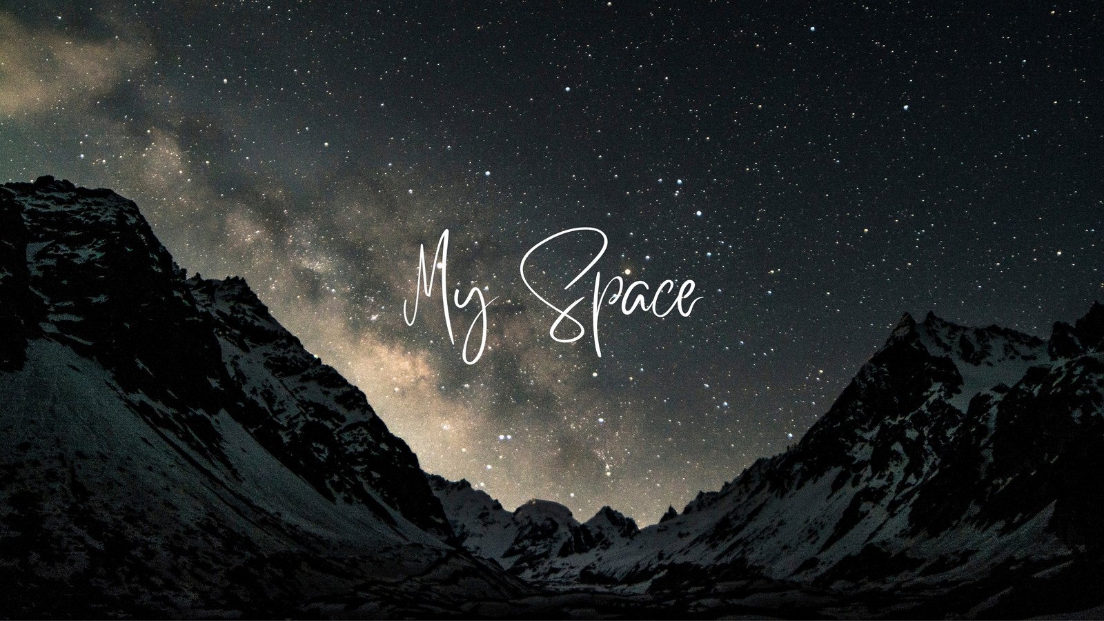 A breathtaking nightscape featuring snow-capped mountain peaks under a starry sky with the Milky Way galaxy prominently displayed