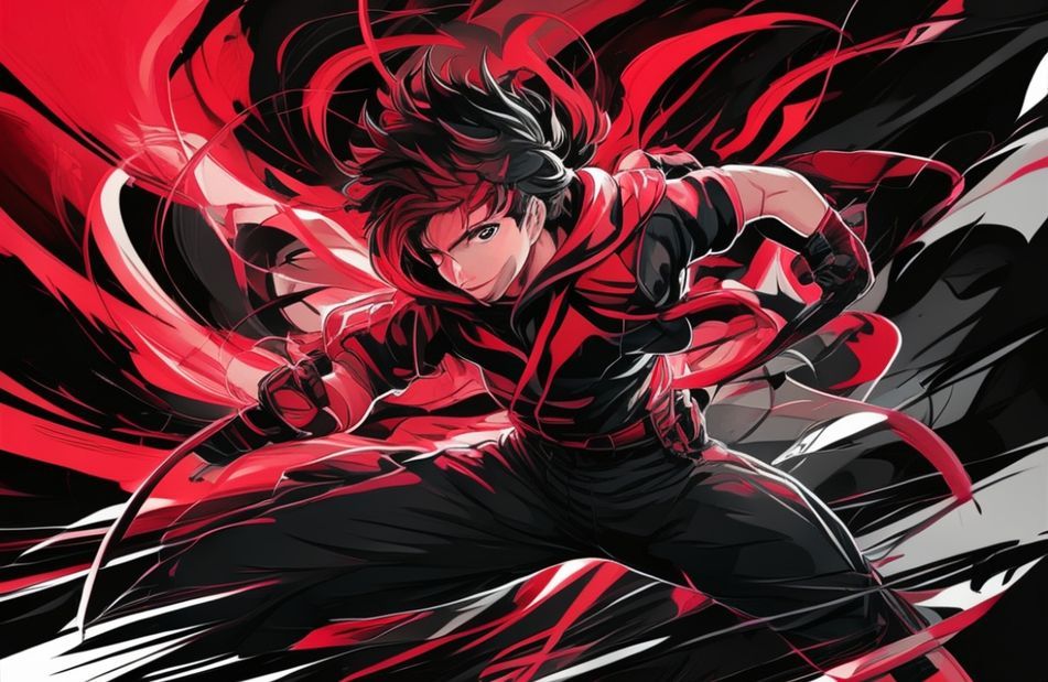 Red And Black Anime Wallpaper