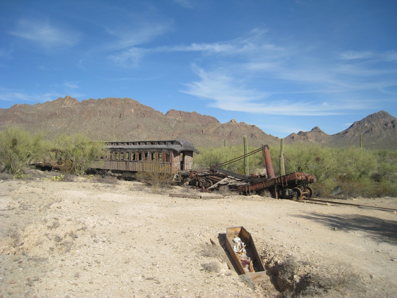 Arizona Desert Ghost Train Nature Deserts HD Desktop Wallpaper