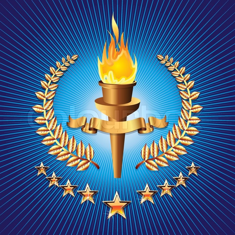 Olympic Torch Clipart Black Background