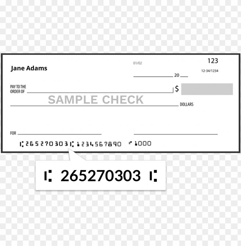 Routing Number Bank Of The Ozarks Check Png Image With