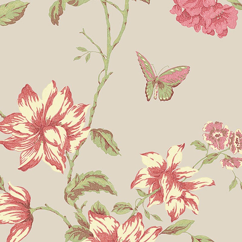 Wallpaper Botanical English Floral Trail
