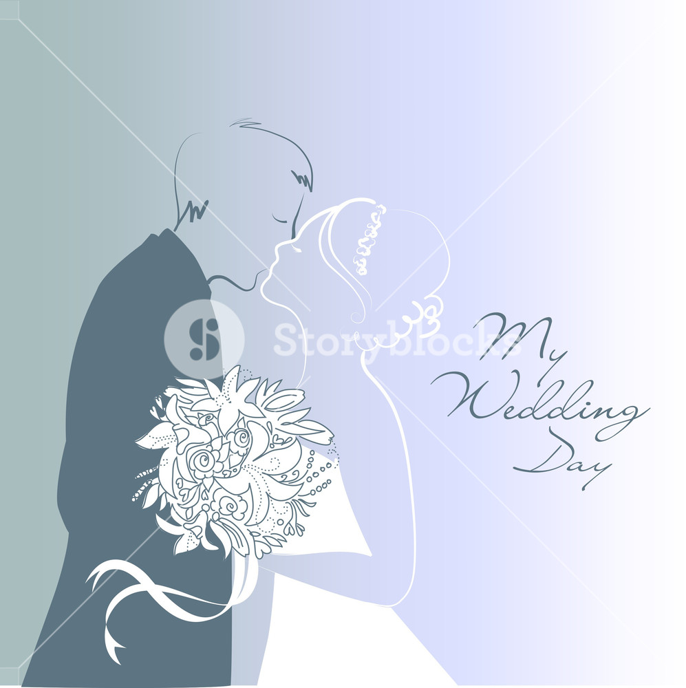 Bride And Groom Wedding Background Royalty Stock Image