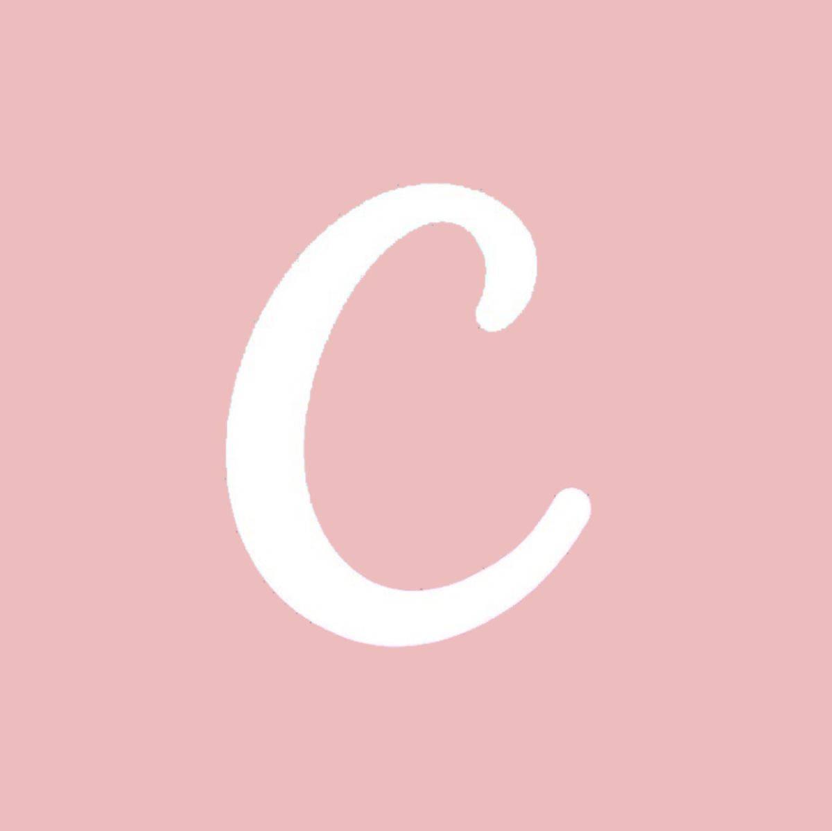Pink Minimalist Letter C Wallpaper