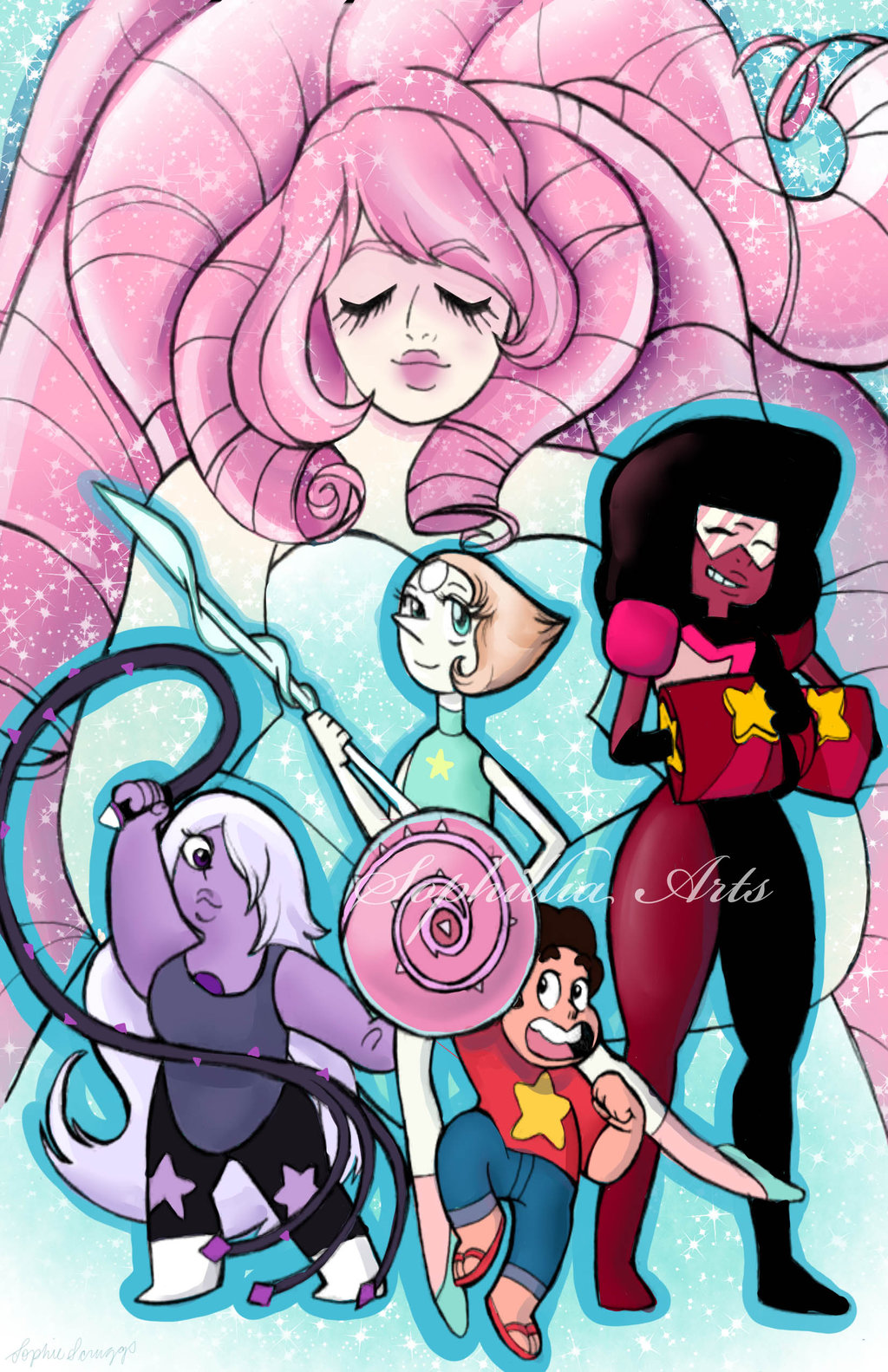 Steven Universe And The Crystal Gems By Sophillia