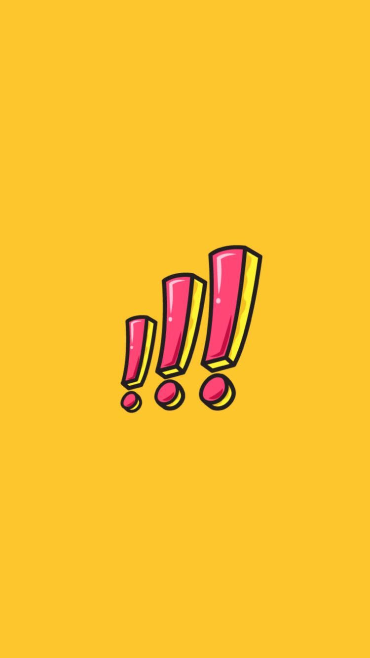 Cute Pink Exclamation Point Snapchat Background Wallpaper