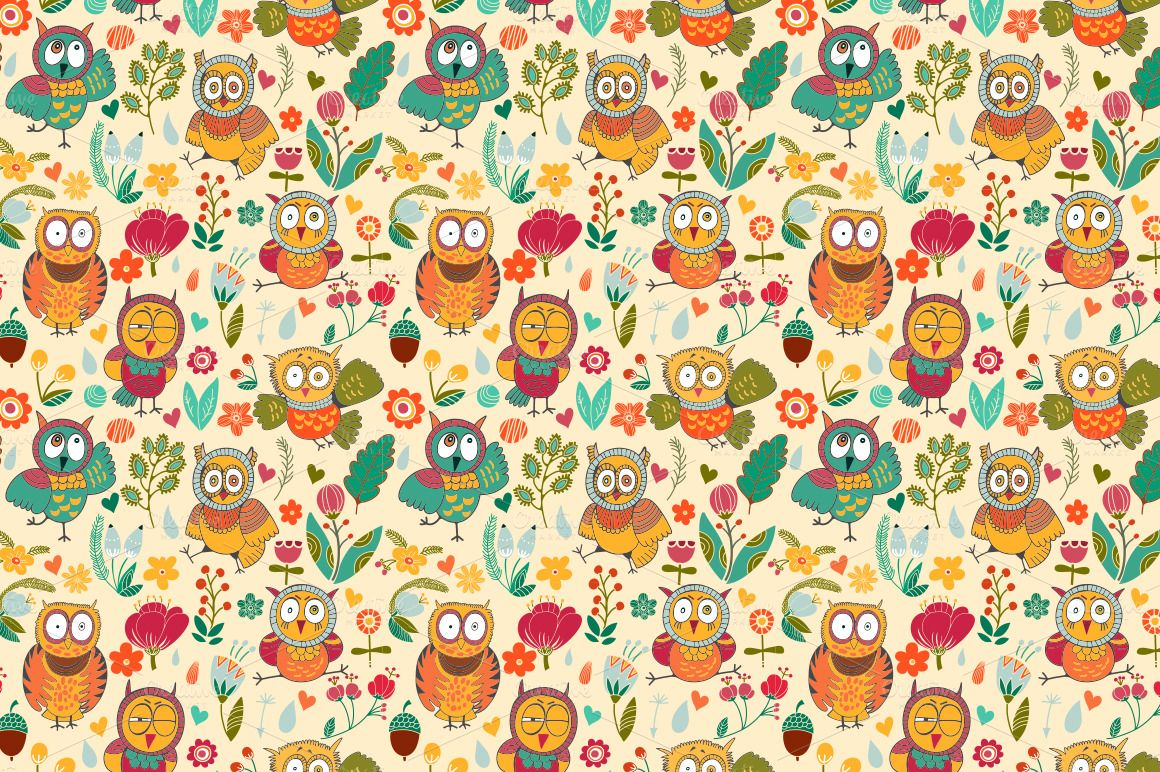 Wallpaper For Cute Owl Pattern