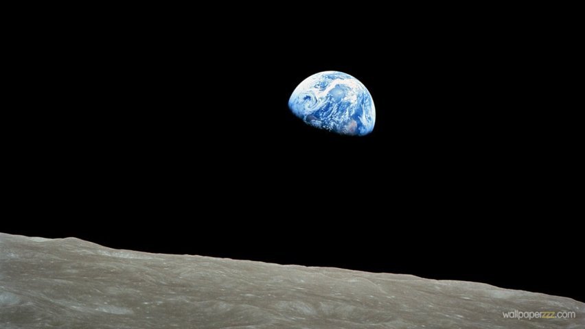 Earth From Moon HD Wallpaper
