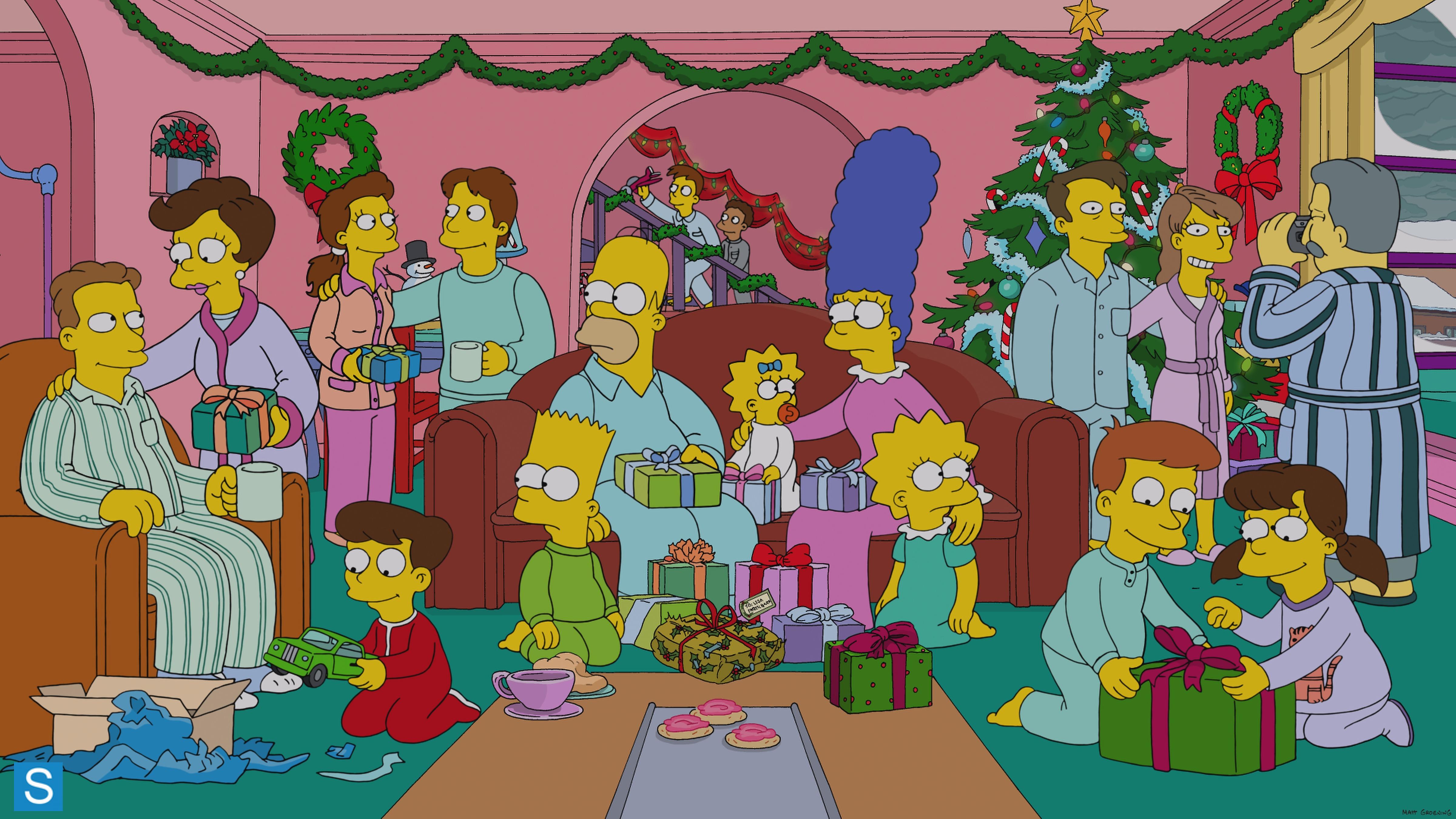Simpsons Christmas f JPG wallpaper 4800x2700 184455