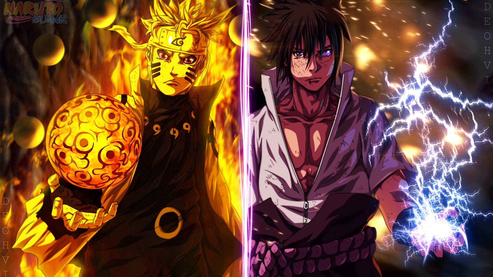 Naruto Vs Sasuke HD Wallpaper Image