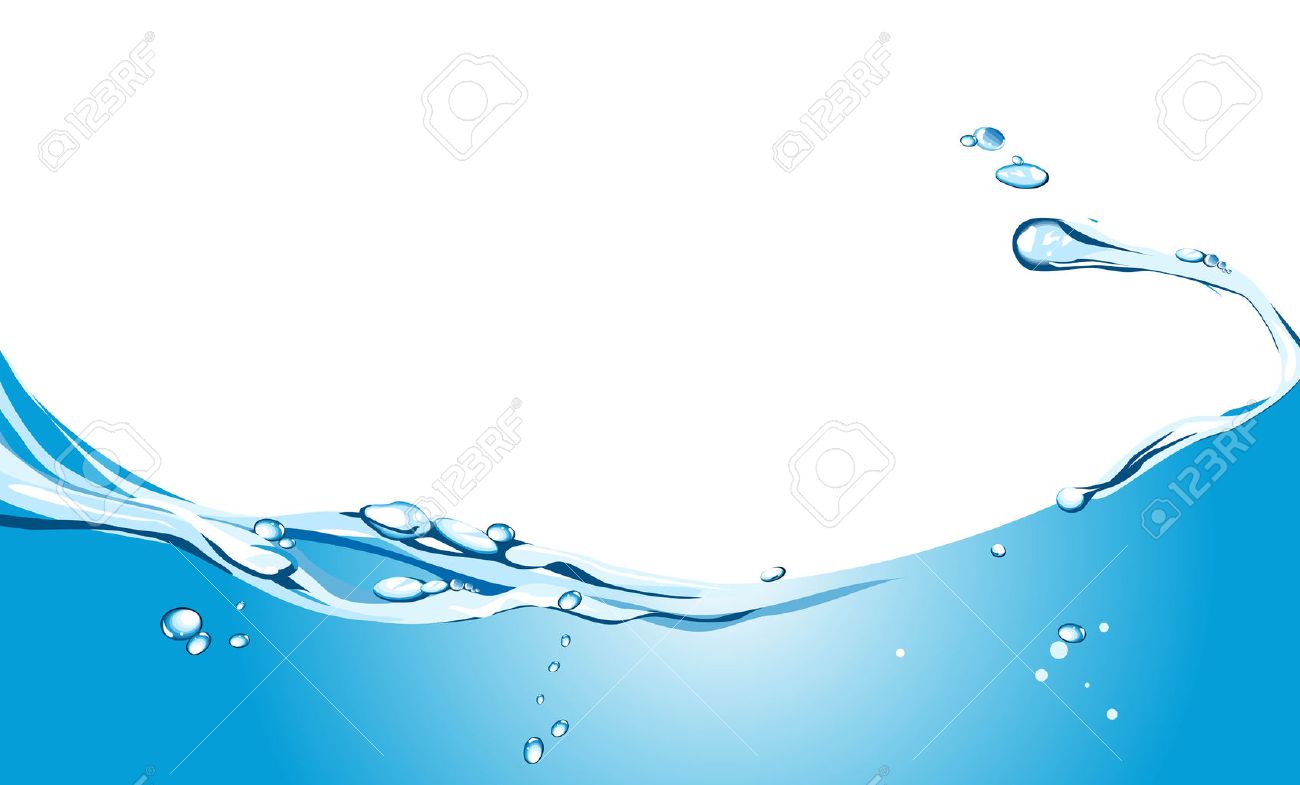 Vector Illustration Of Water Background With Splash Royalty