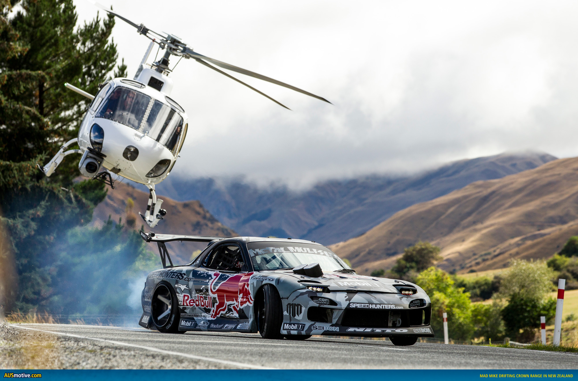 Mad Mike Drifting On The Crown Range In New Zealand
