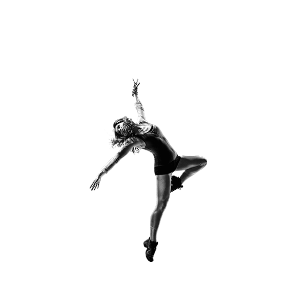 Elegant Dance Pose Monochrome Wallpaper