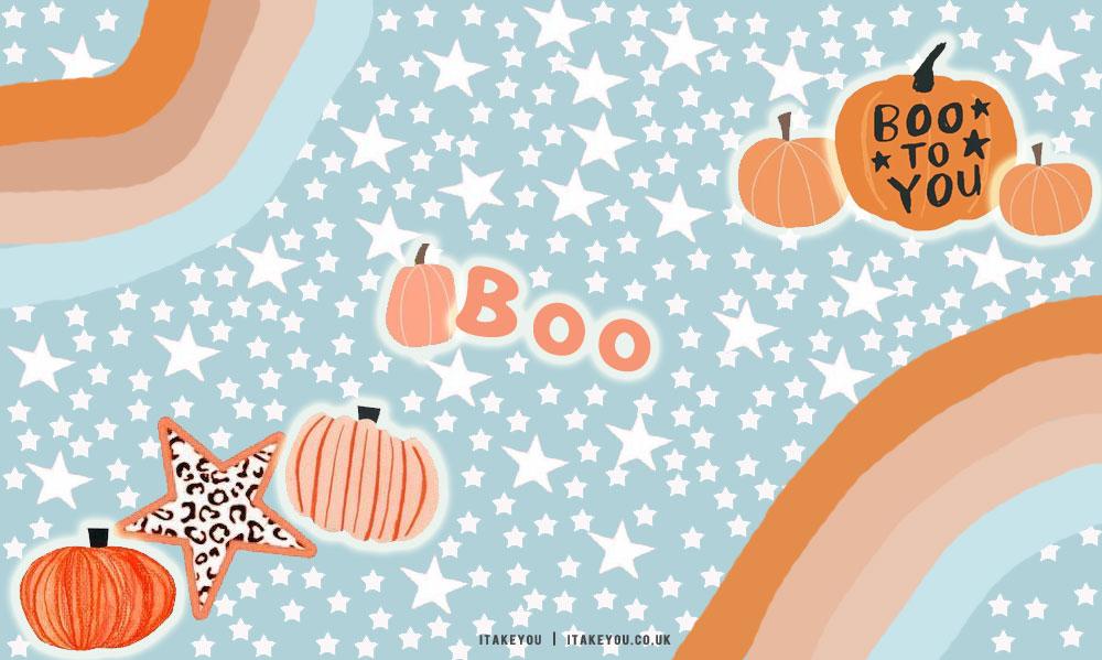 Preppy Halloween Wallpaper Ideas Boo On Star Background I