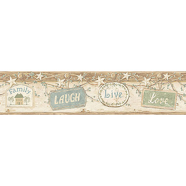 Cream Live Laugh Love Border Kinsey By Chesapeake Wallpaper