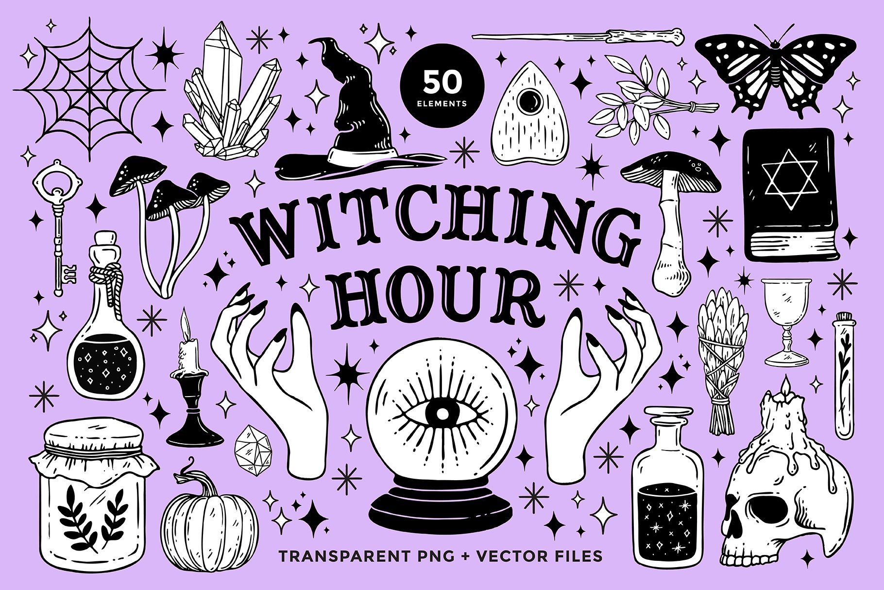 Witchcraft And Magic Illustrations Wallpaper
