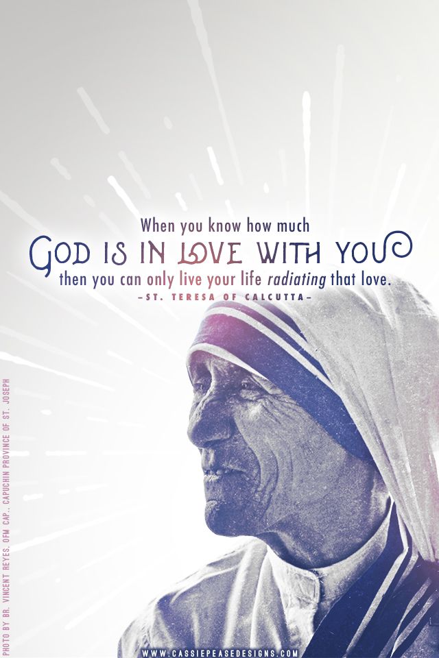 Mother Teresa Radiating Love Mobile Wallpaper Roman Catholic