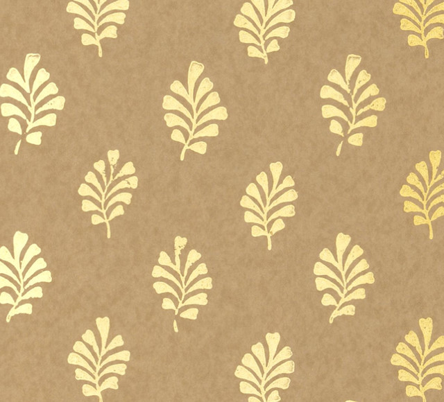 Metallic Gold Leaf Wallpaper Modern By Furbish
