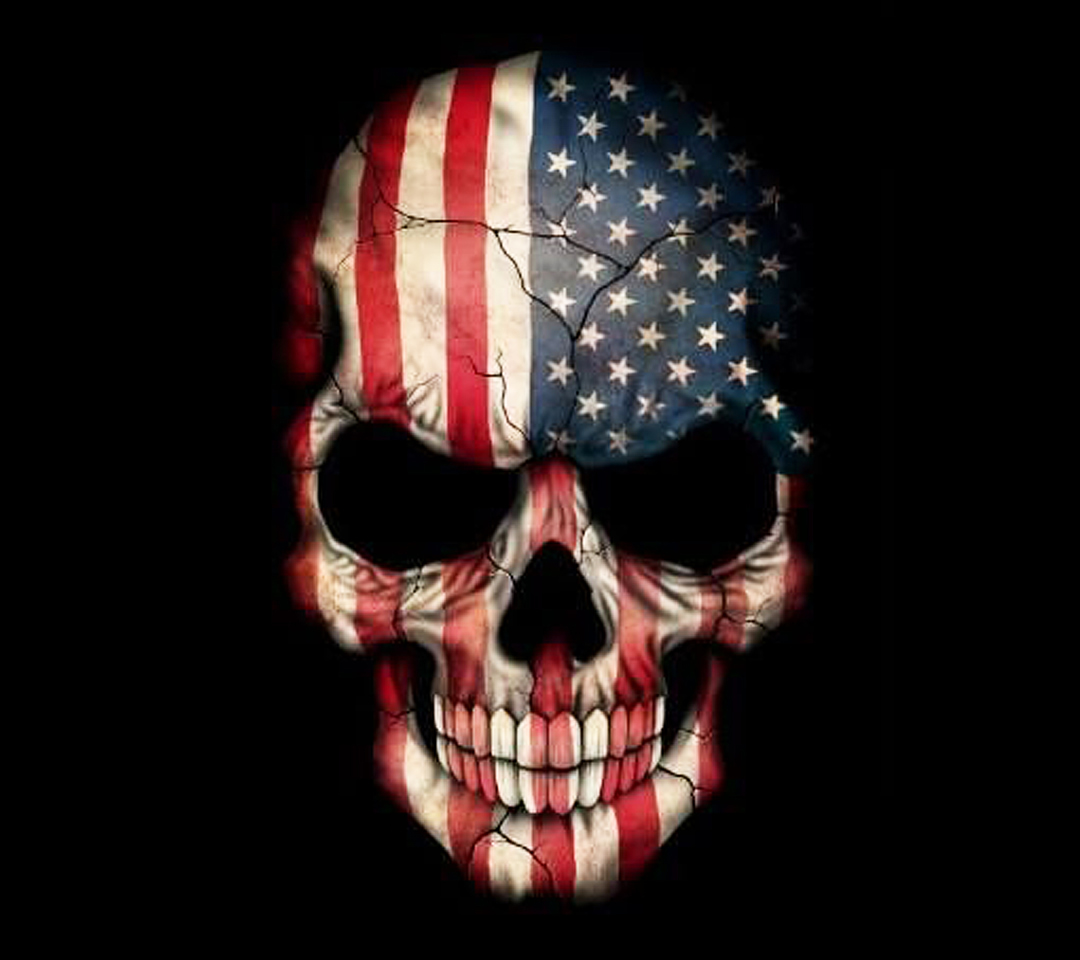 Skull Vs American Flag Wallpaper For Android